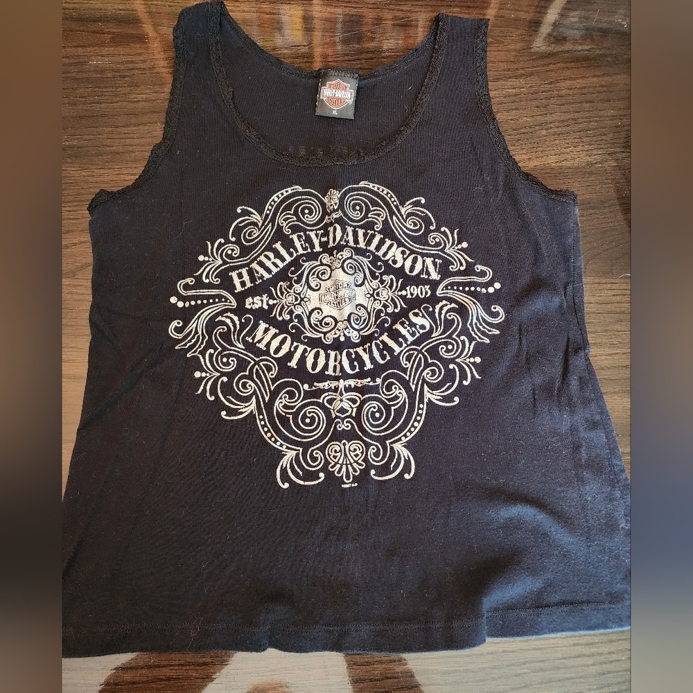 Harley-Davidson Black Graphic Tank Top